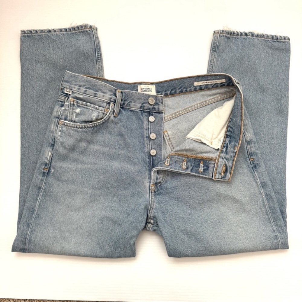 $248 Citizens of Humanity charlotte crop denim jeans 25 - Picture 9 of 12